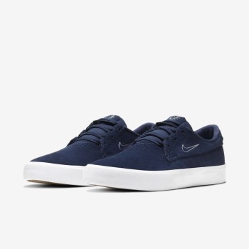 Nike SB Shane - Férfi Deszkás Cipő - Sötétkék/Világos Barna/Fehér